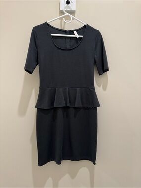 Xhilaration Black Peplum Sheath Dress